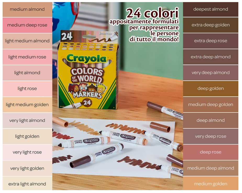 Marcadores Crayola Colors of the World x24 Colores