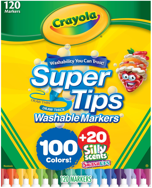 Marcadores Crayola Supertips x120 Colores