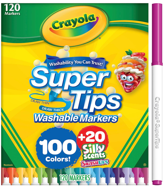 Marcadores Crayola Supertips x120 Colores