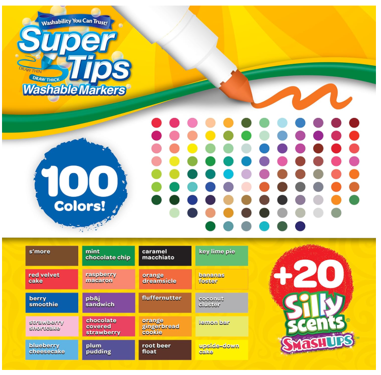 Marcadores Crayola Supertips x120 Colores