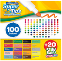 Marcadores Crayola Supertips x120 Colores