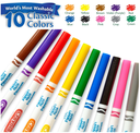Marcadores Crayola Supertips Punta Fina x 10 Colores