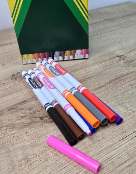 Marcadores Crayola Supertips Punta Fina x 10 Colores